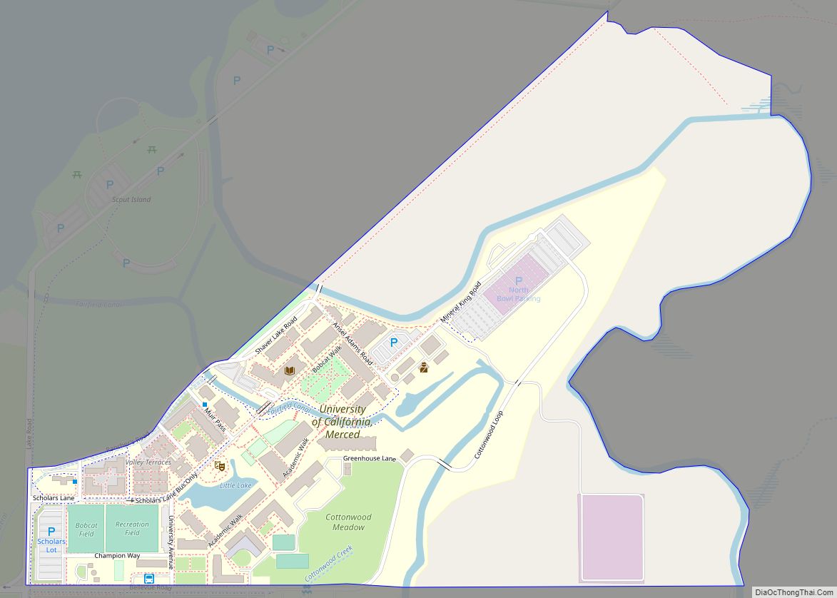 Map of University of California-Merced CDP