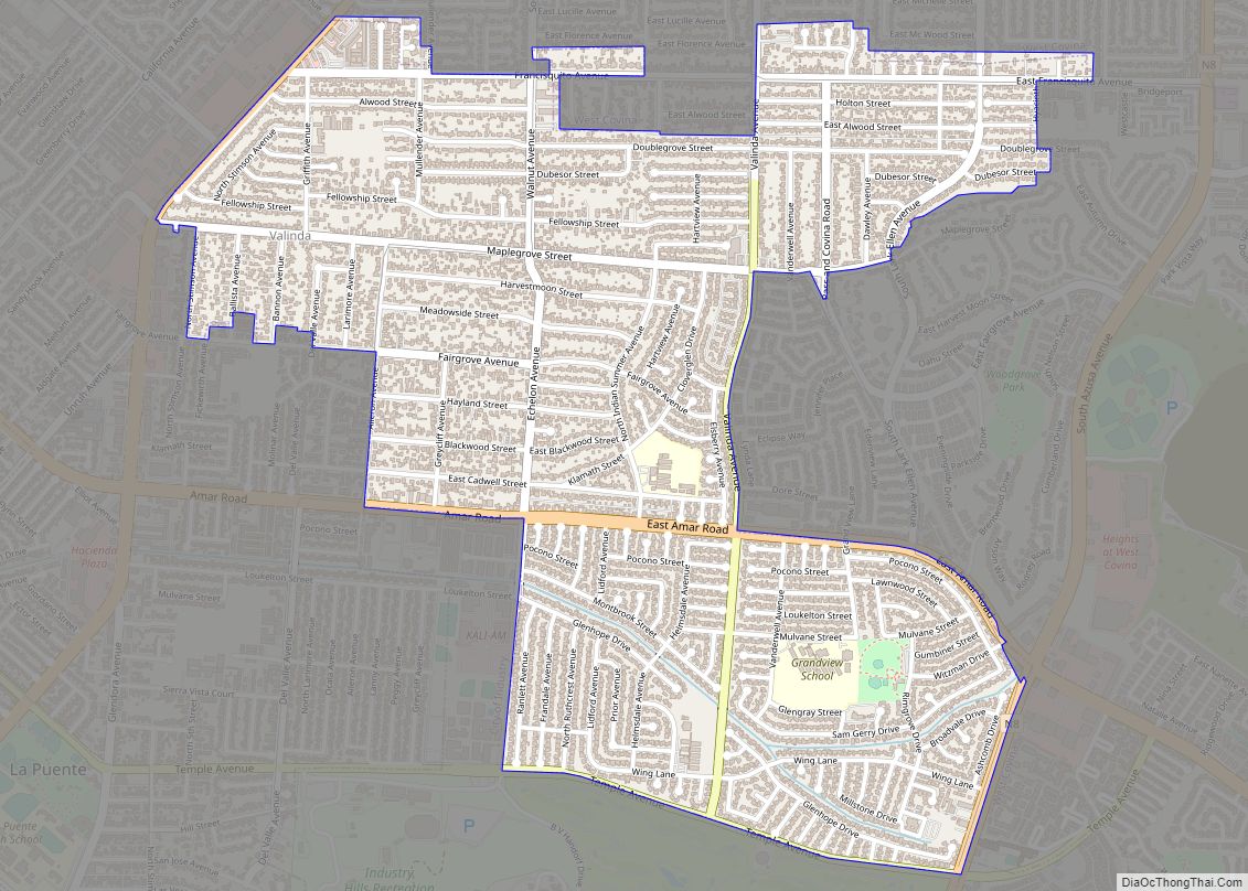 Map of Valinda CDP