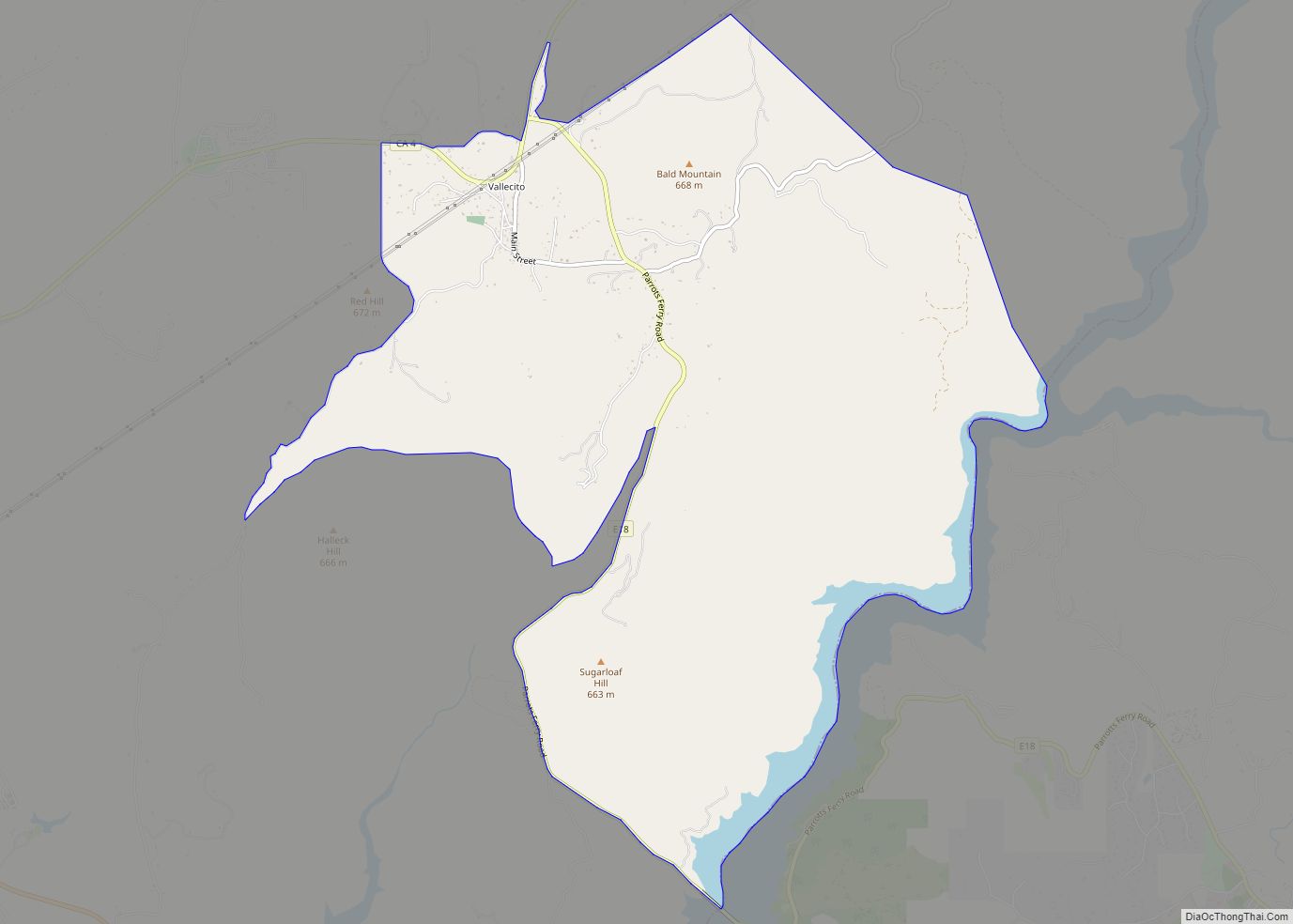 Map of Vallecito CDP