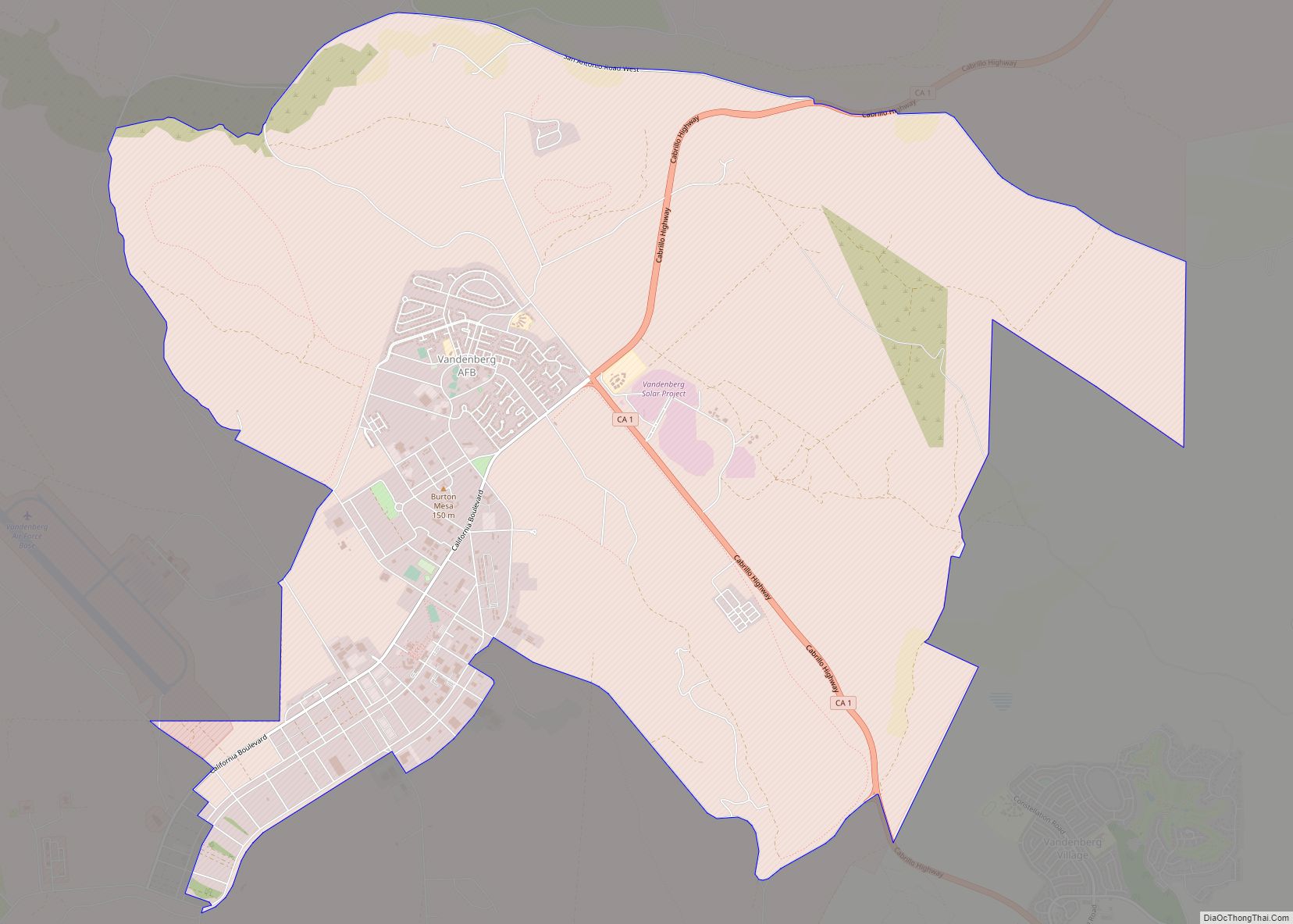 Map of Vandenberg AFB CDP