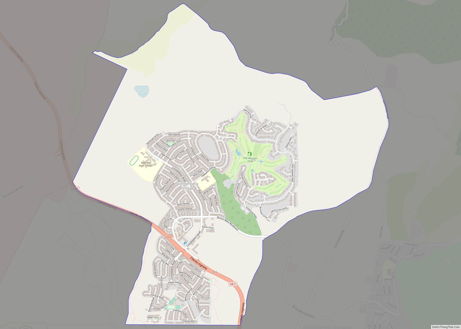 Map of Vandenberg Village CDP