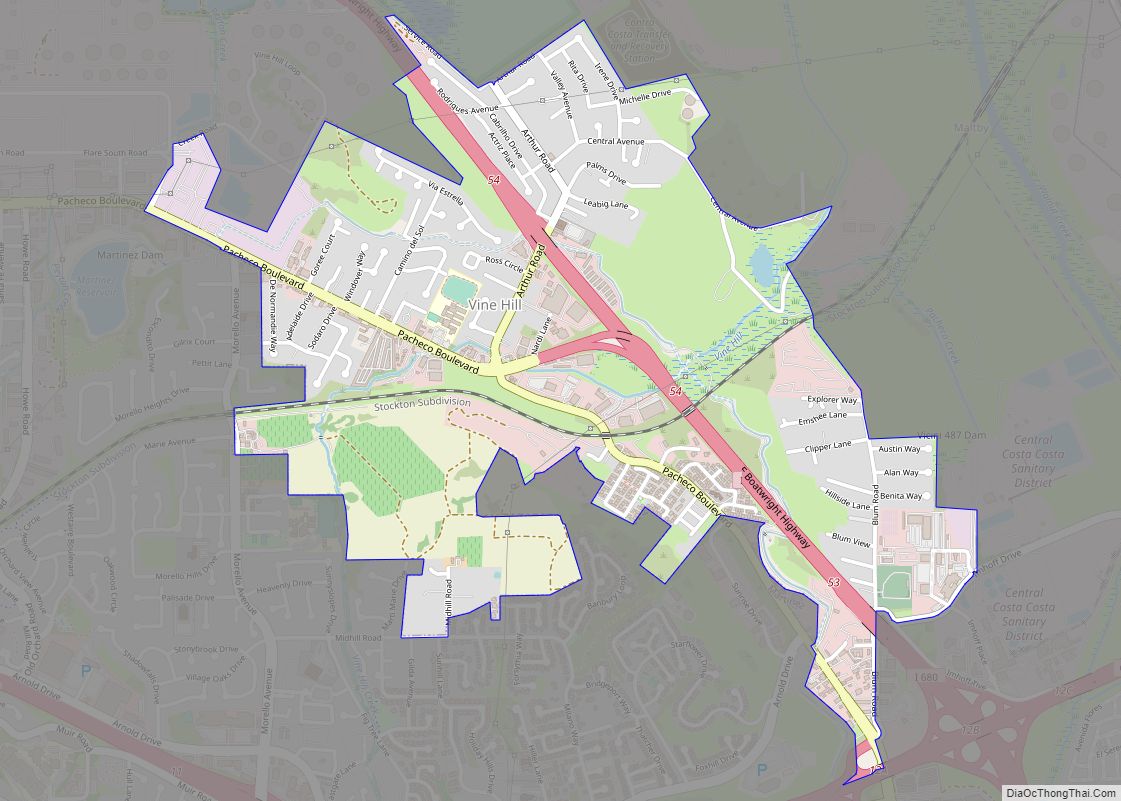 Map of Vine Hill CDP