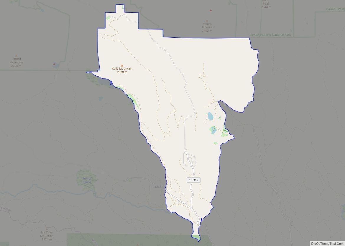 Map of Warner Valley CDP