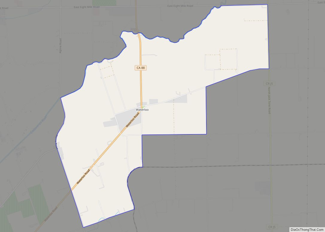 Map of Waterloo CDP, California