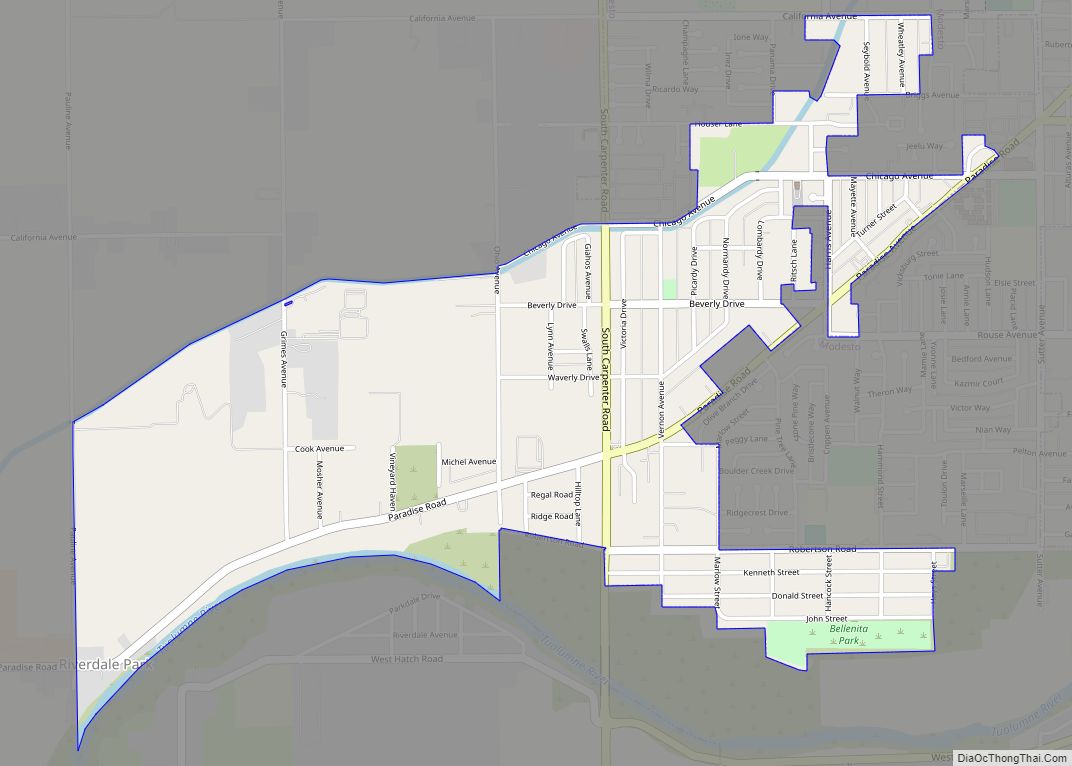 Map of West Modesto CDP