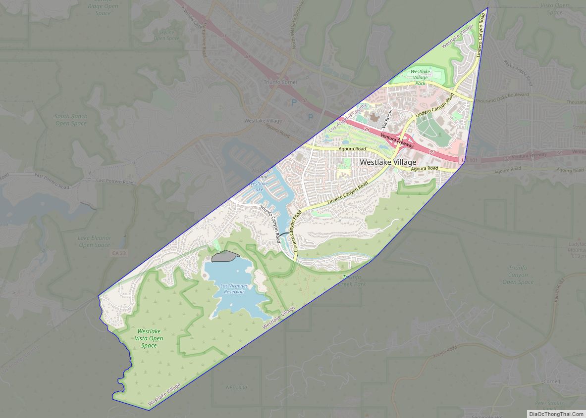 Map of Westlake Village city