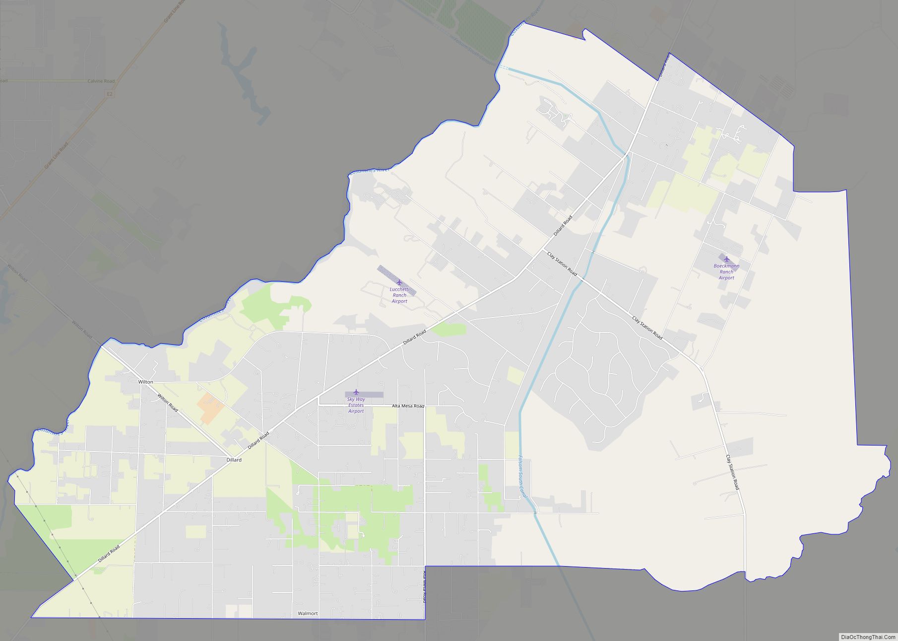 Map of Wilton CDP, California