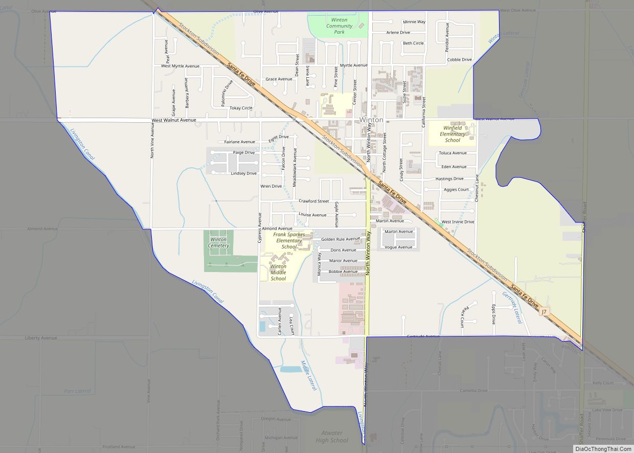 Map of Winton CDP