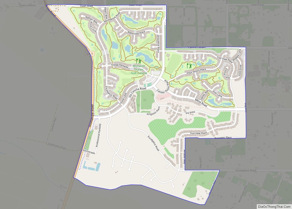 Map of Woodlands CDP