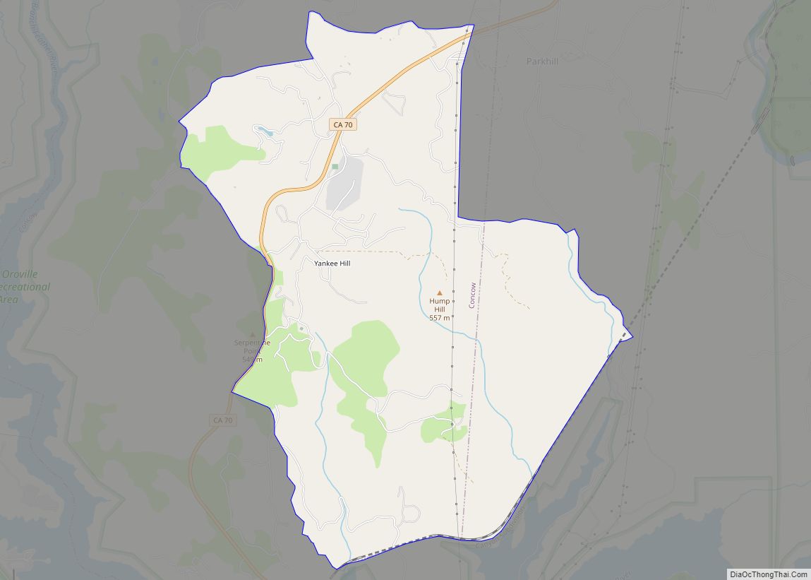 Map of Yankee Hill CDP