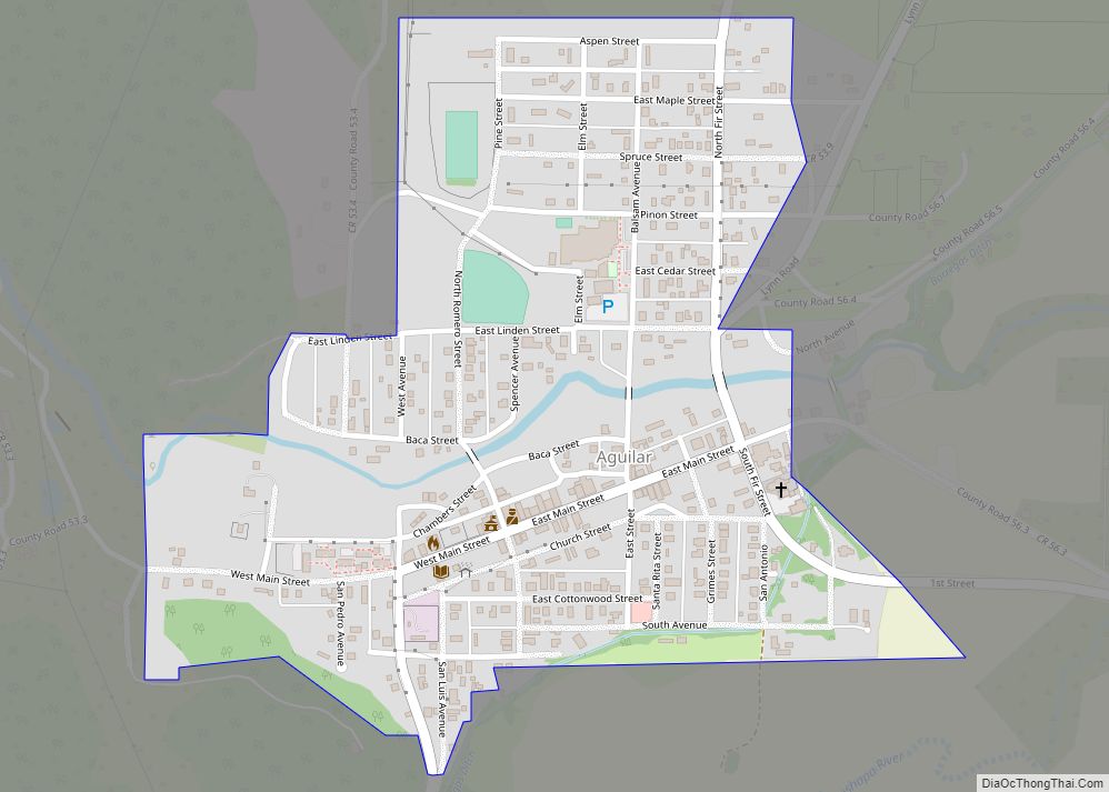 Map of Aguilar town