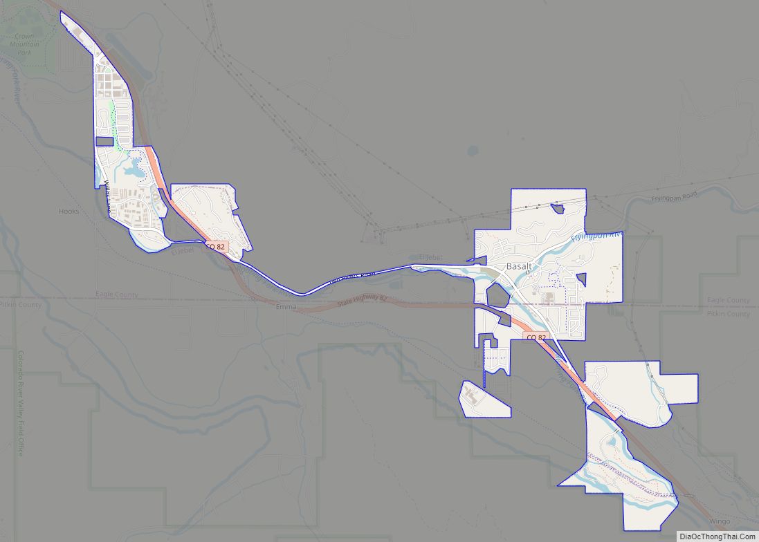 Map of Basalt town