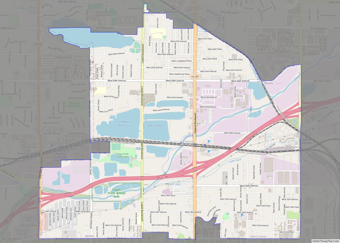 Map of Berkley CDP
