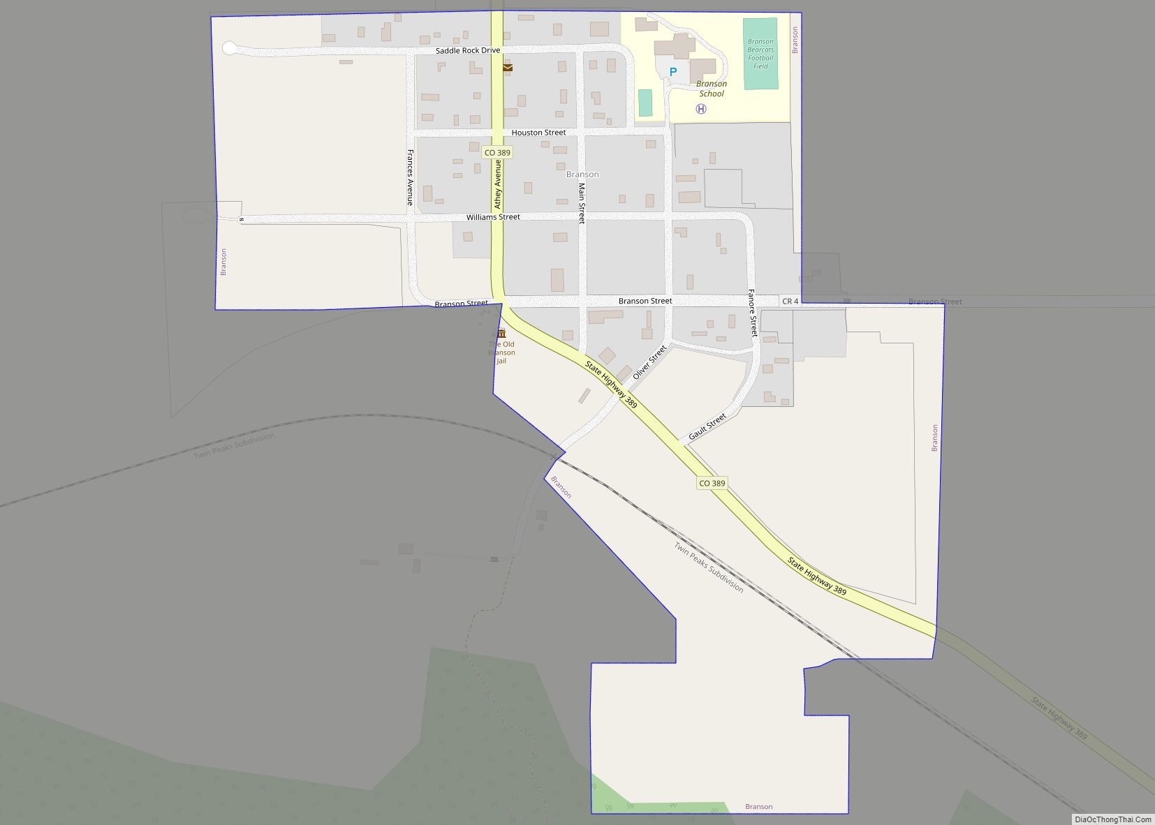 Map of Branson city