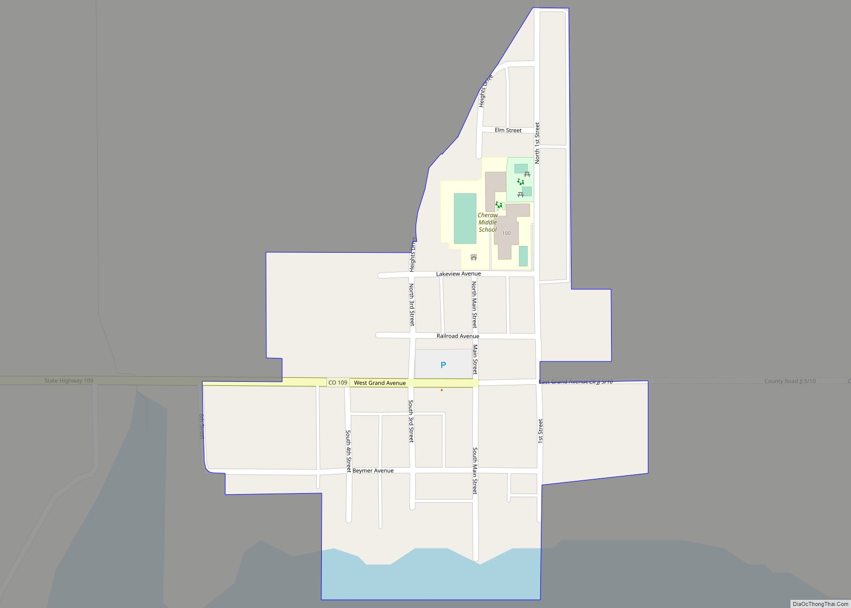 Map of Cheraw town