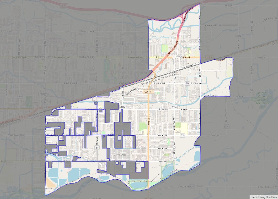 Map of Clifton CDP, Colorado