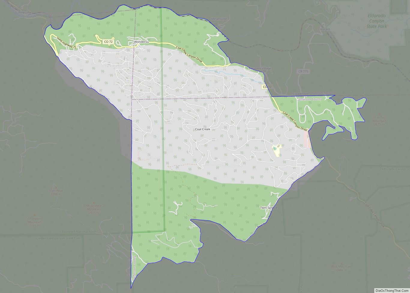 Map of Coal Creek CDP
