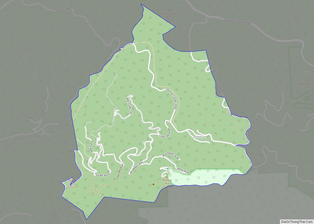 Map of Crisman CDP