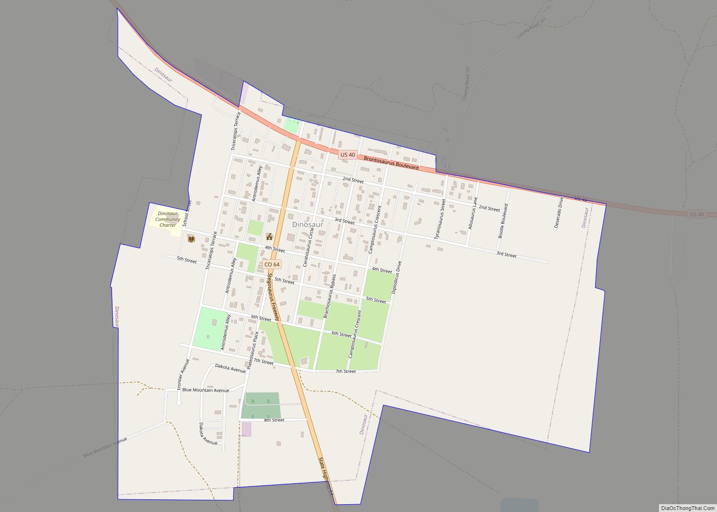 Map of Dinosaur town