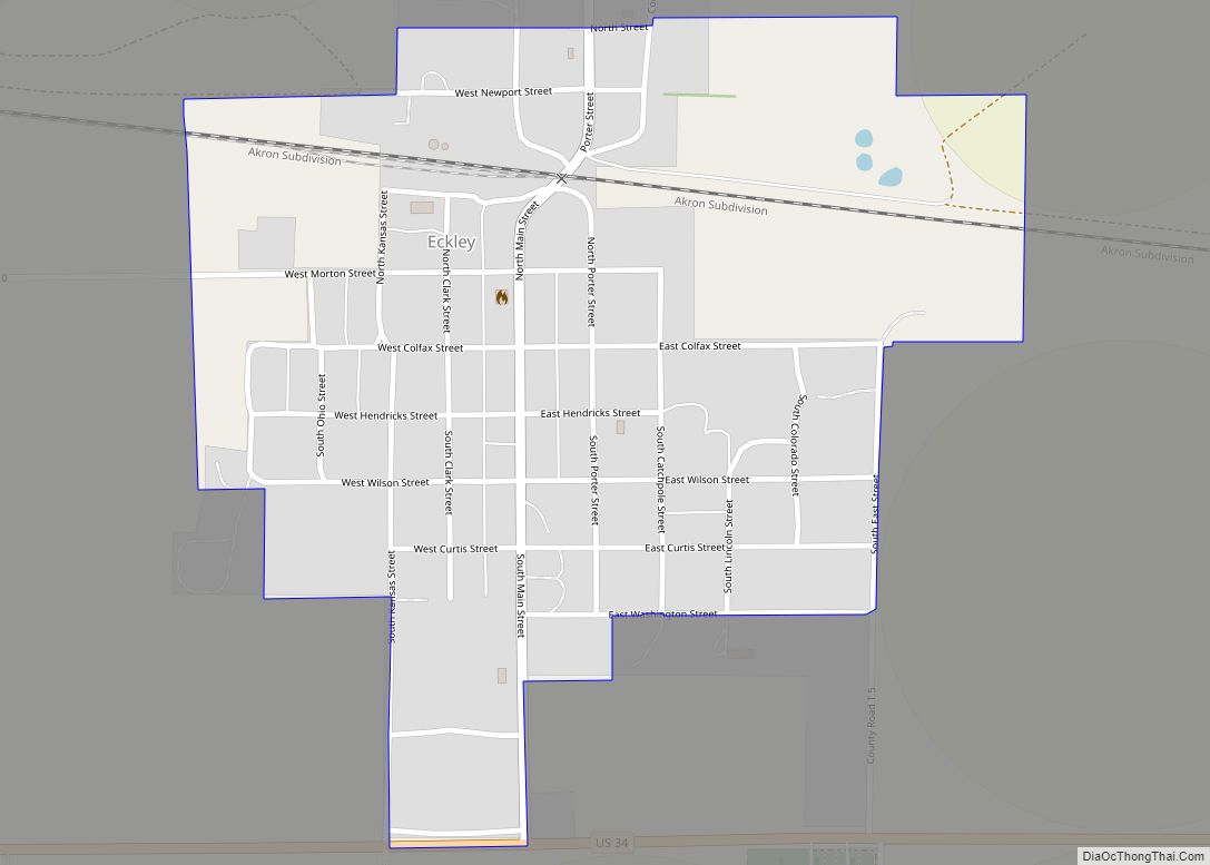 Map of Eckley town