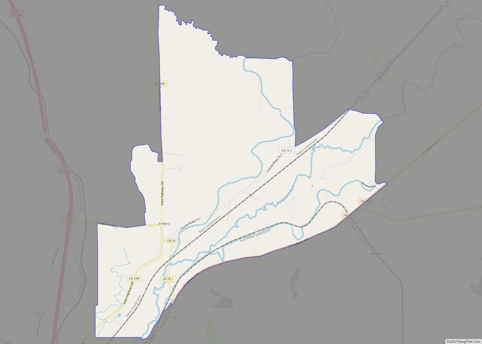 Map of El Moro CDP