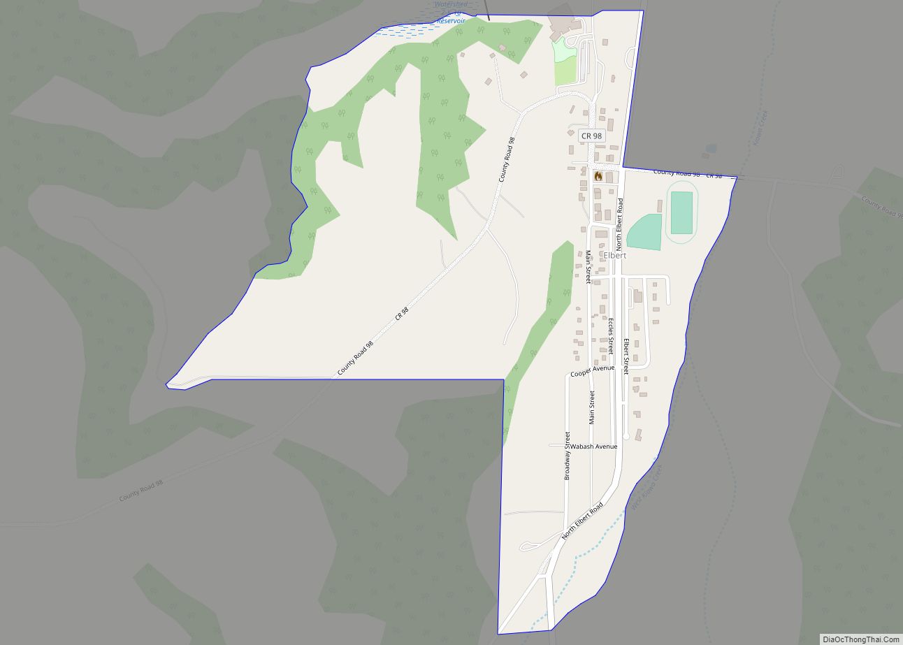Map of Elbert CDP