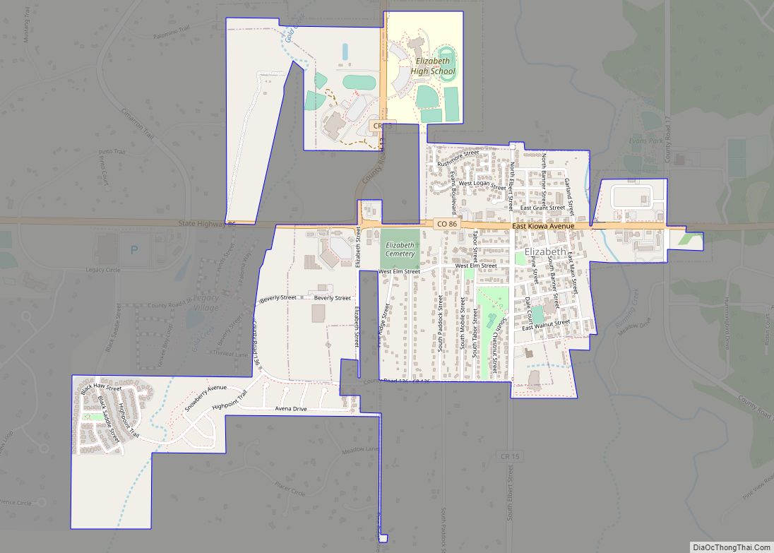 Map of Elizabeth city