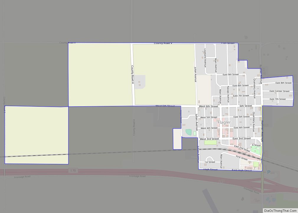 Map of Flagler town