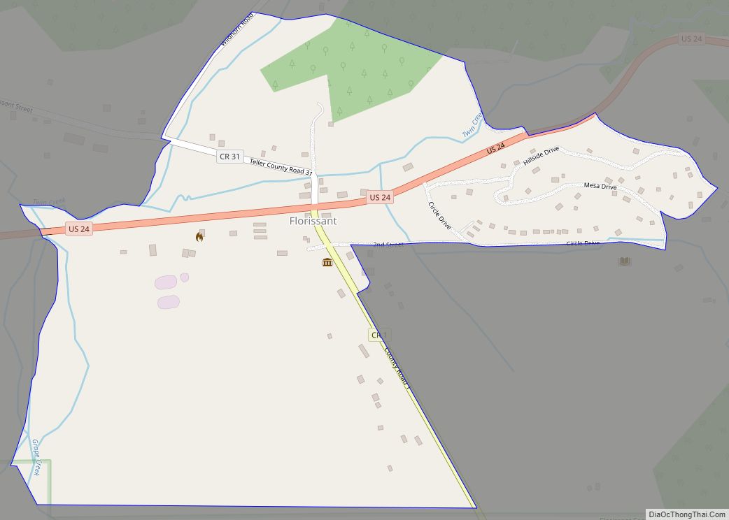 Map of Florissant CDP