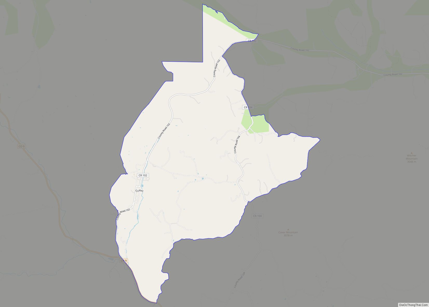 Map of Guffey CDP