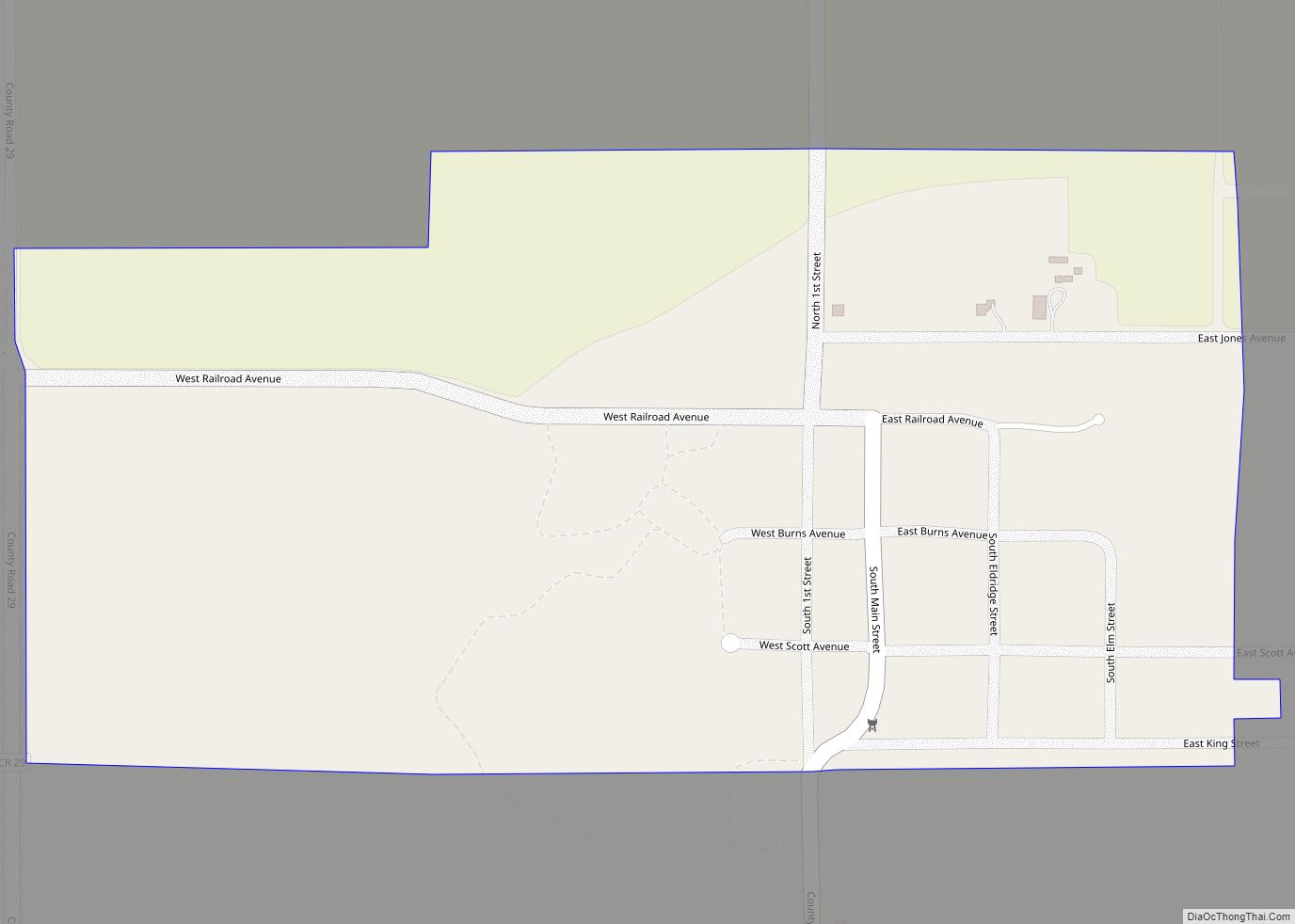 Map of Hartman town, Colorado