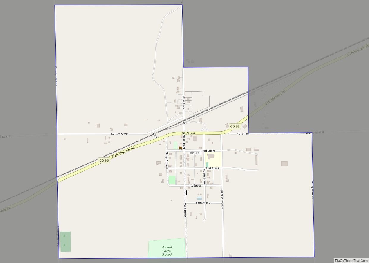 Map of Haswell town