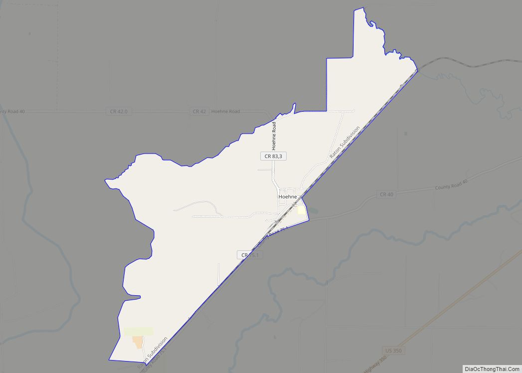 Map of Hoehne CDP