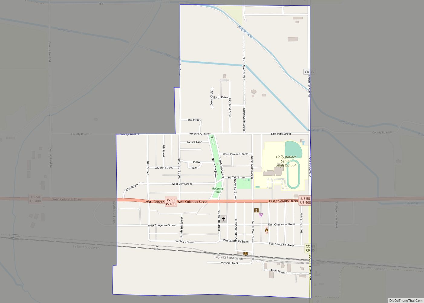 Map of Holly town