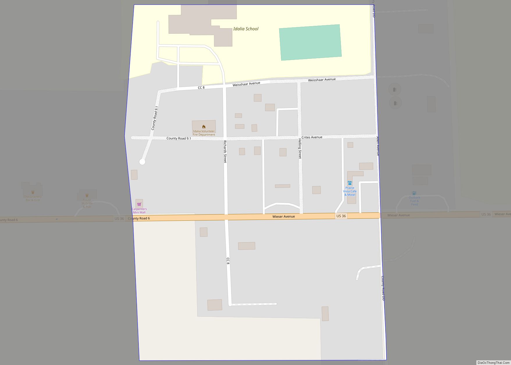 Map of Idalia CDP
