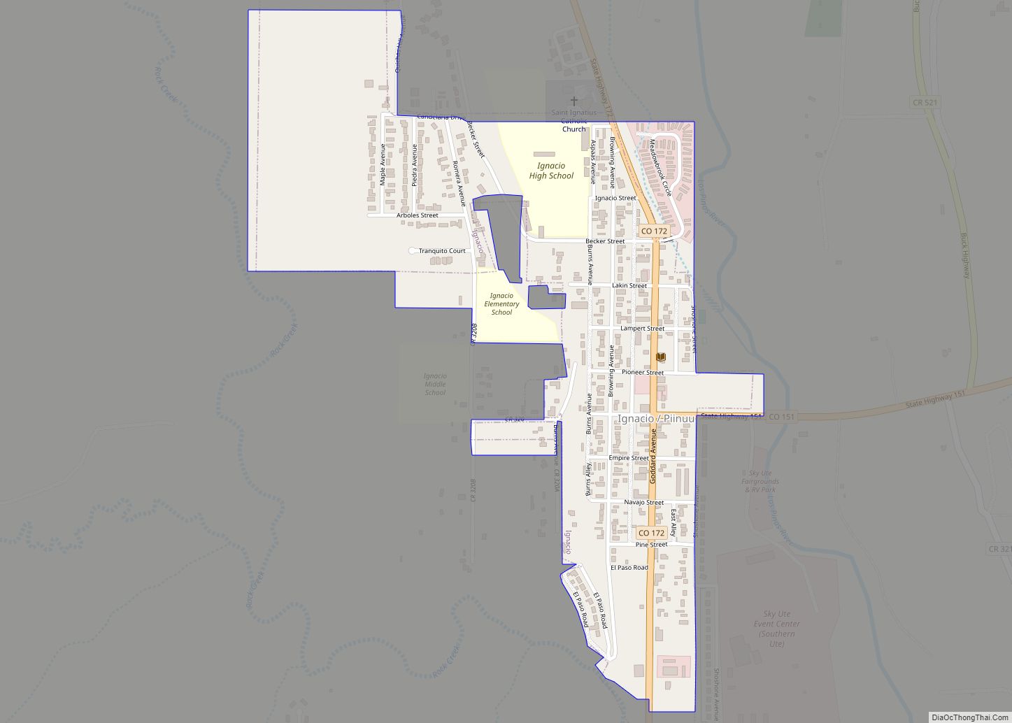 Map of Ignacio town