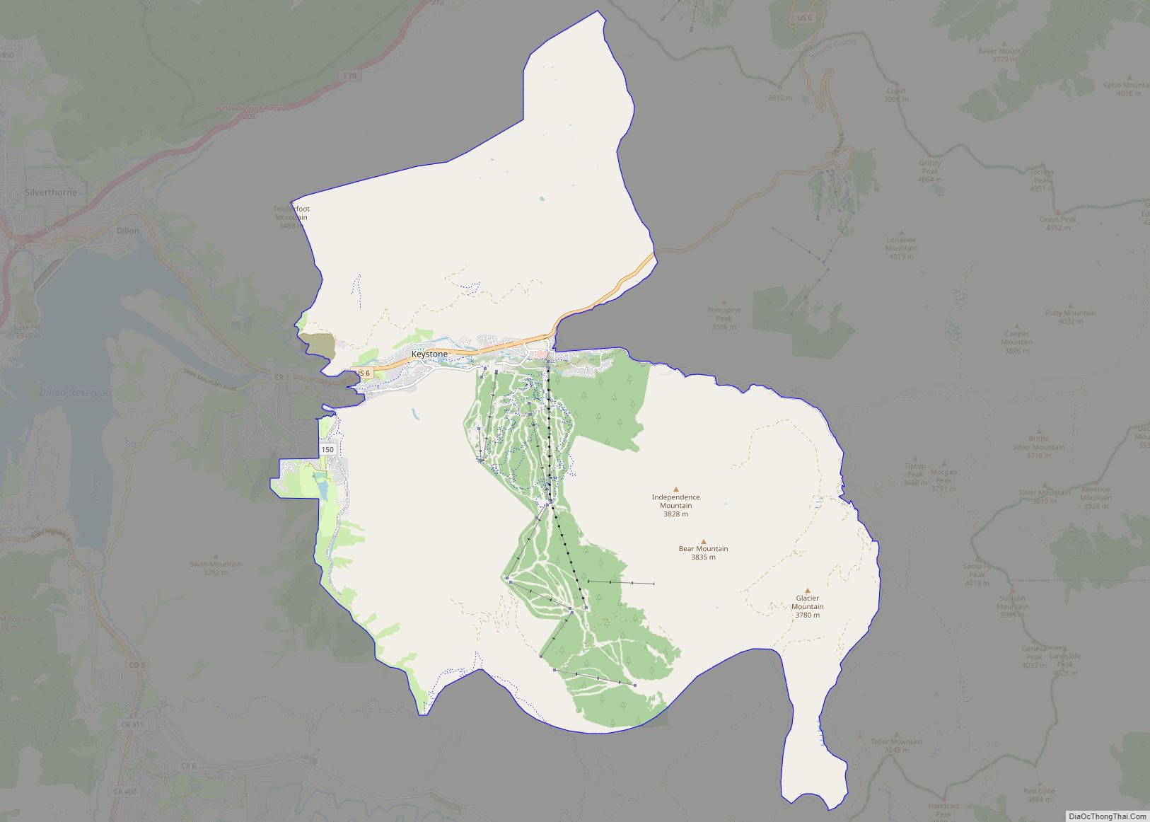 Map of Keystone CDP