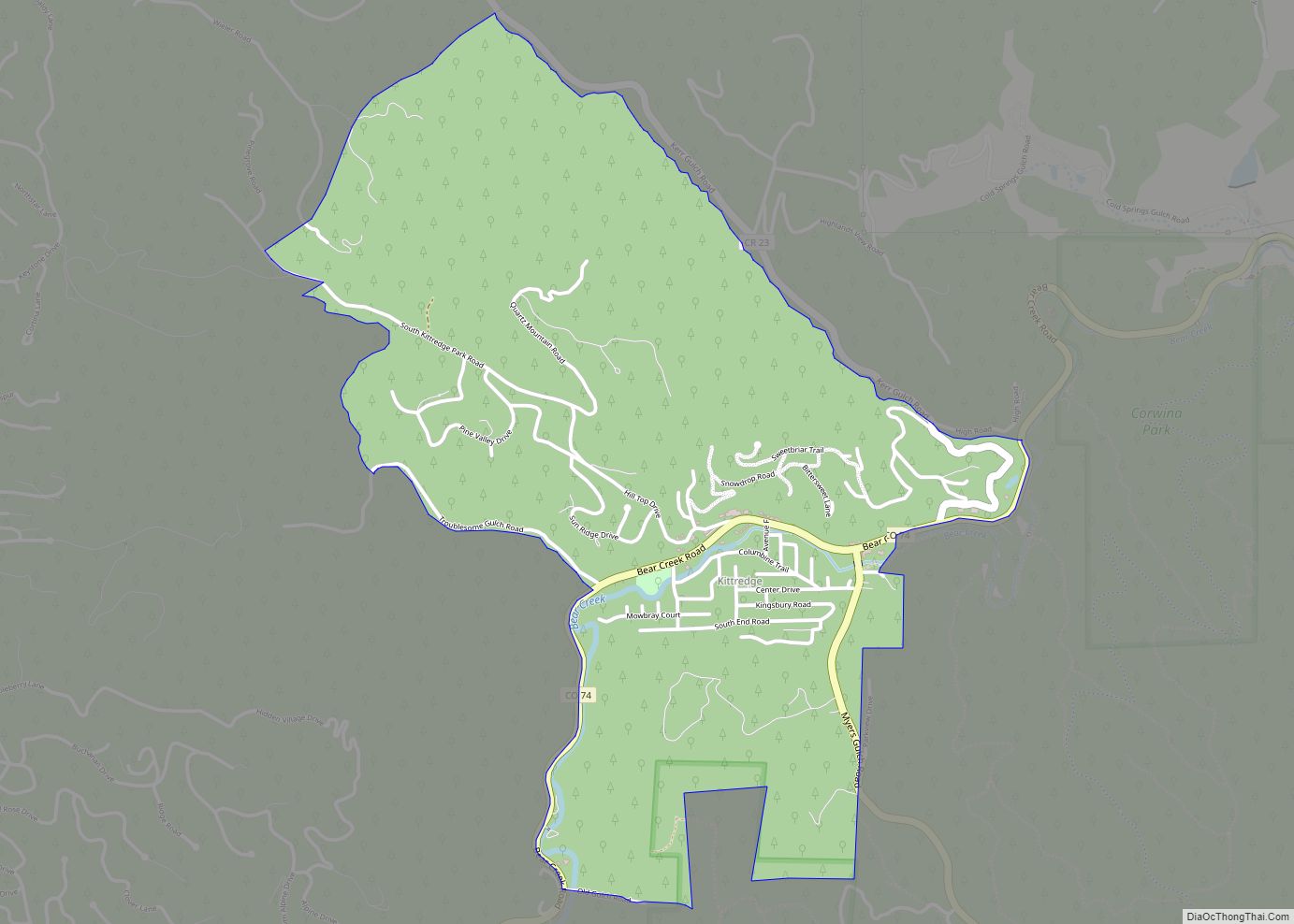 Map of Kittredge CDP