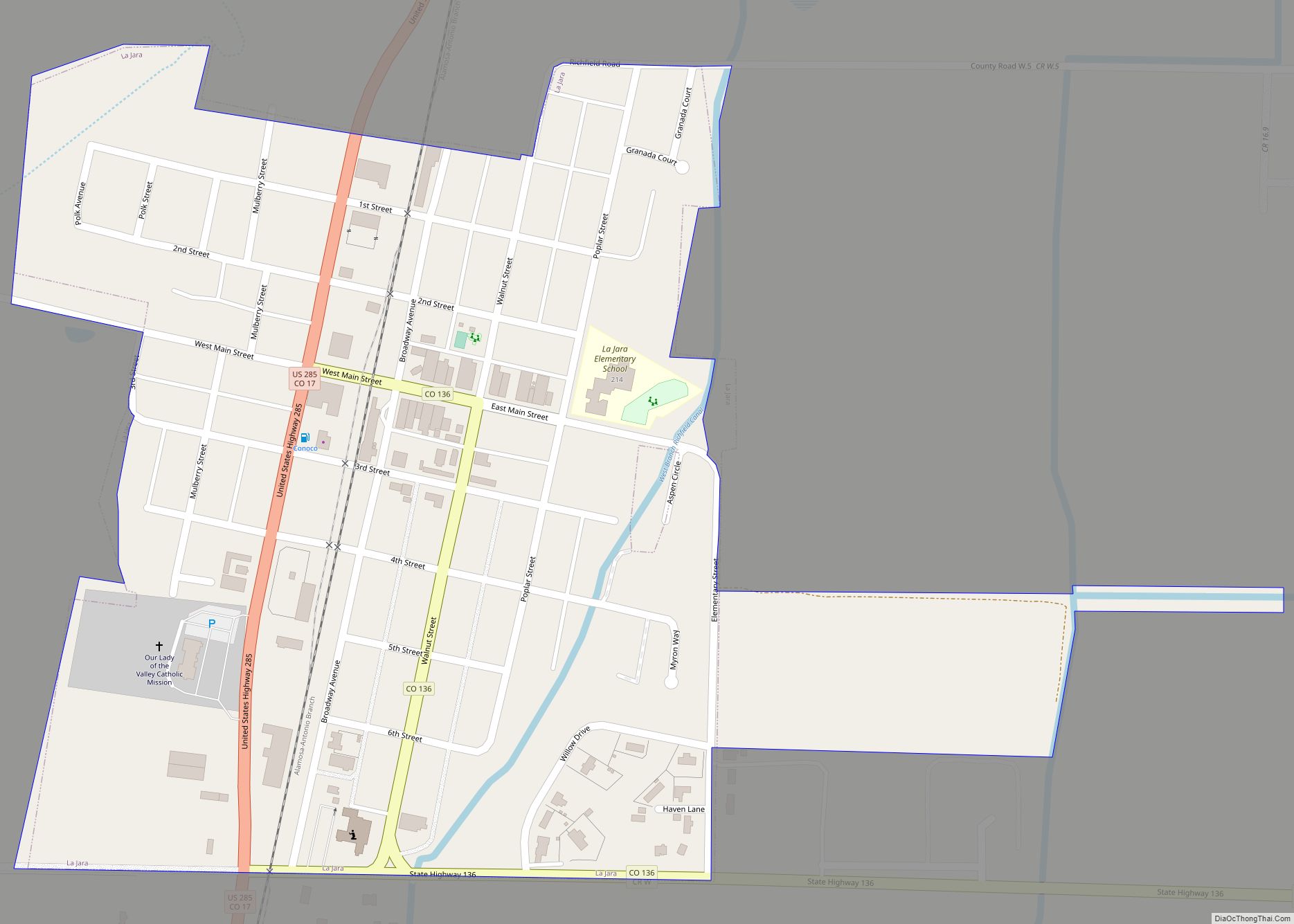 Map of La Jara town