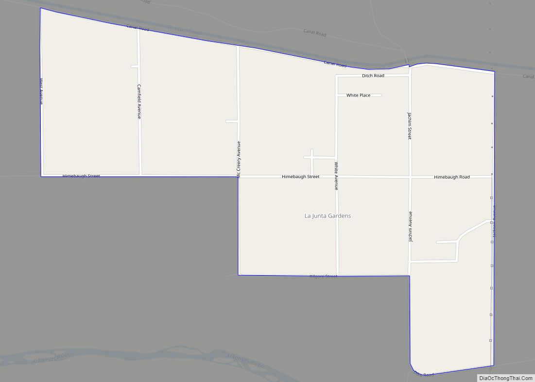 Map of La Junta Gardens CDP