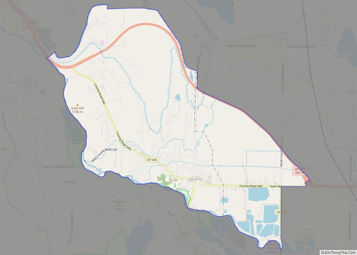 Map of Laporte CDP