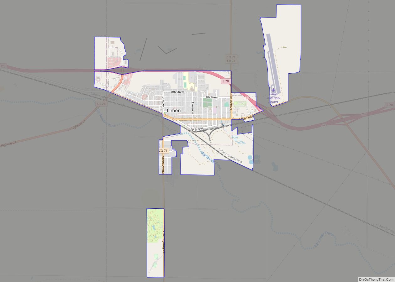 Map of Limon town