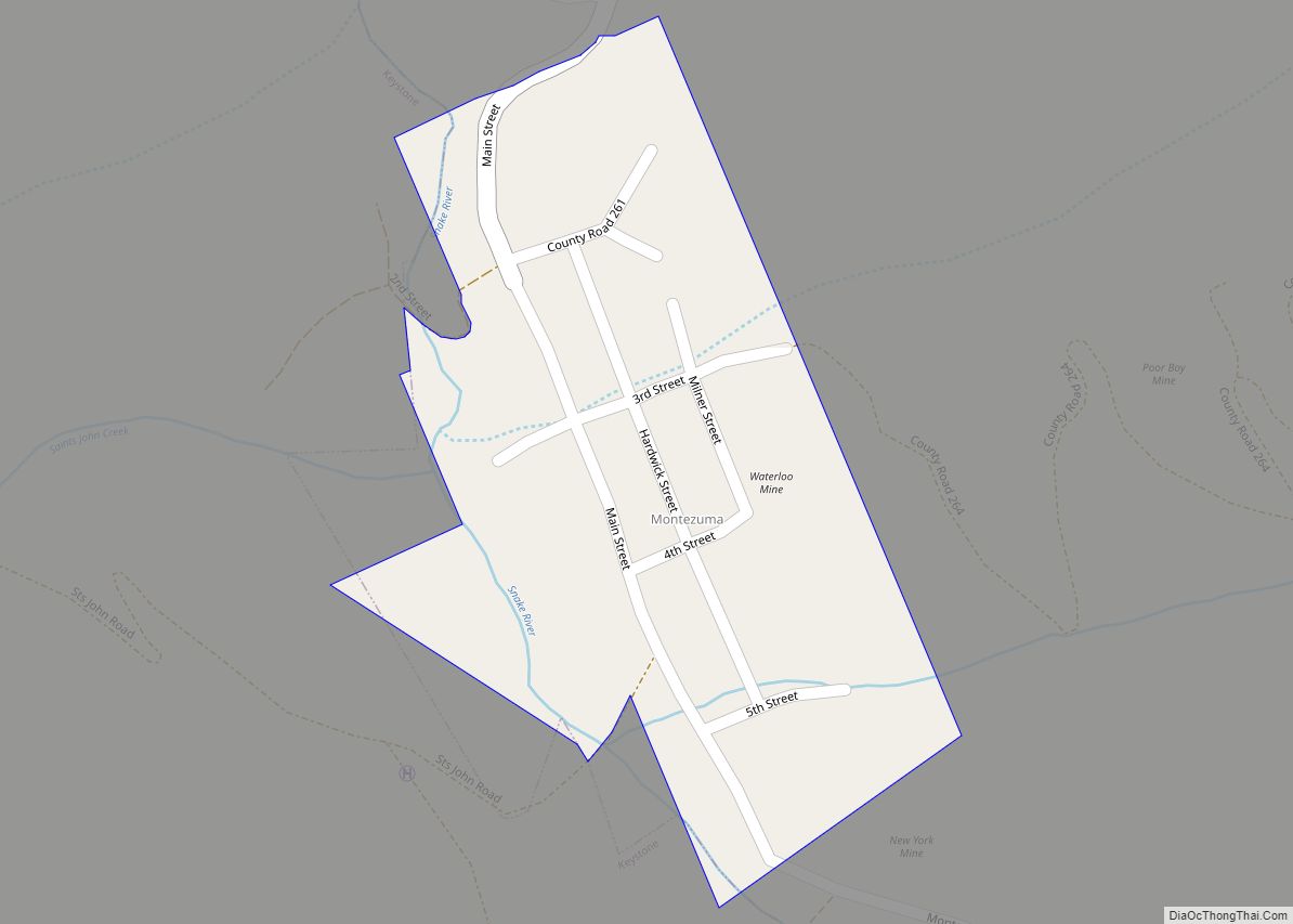 Map of Montezuma town