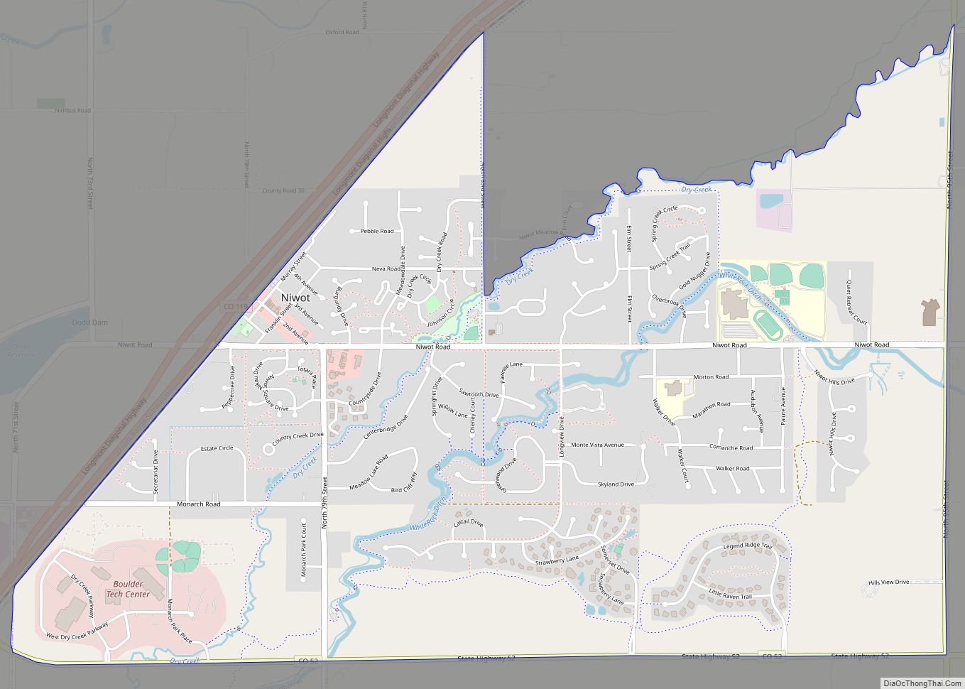 Map of Niwot CDP