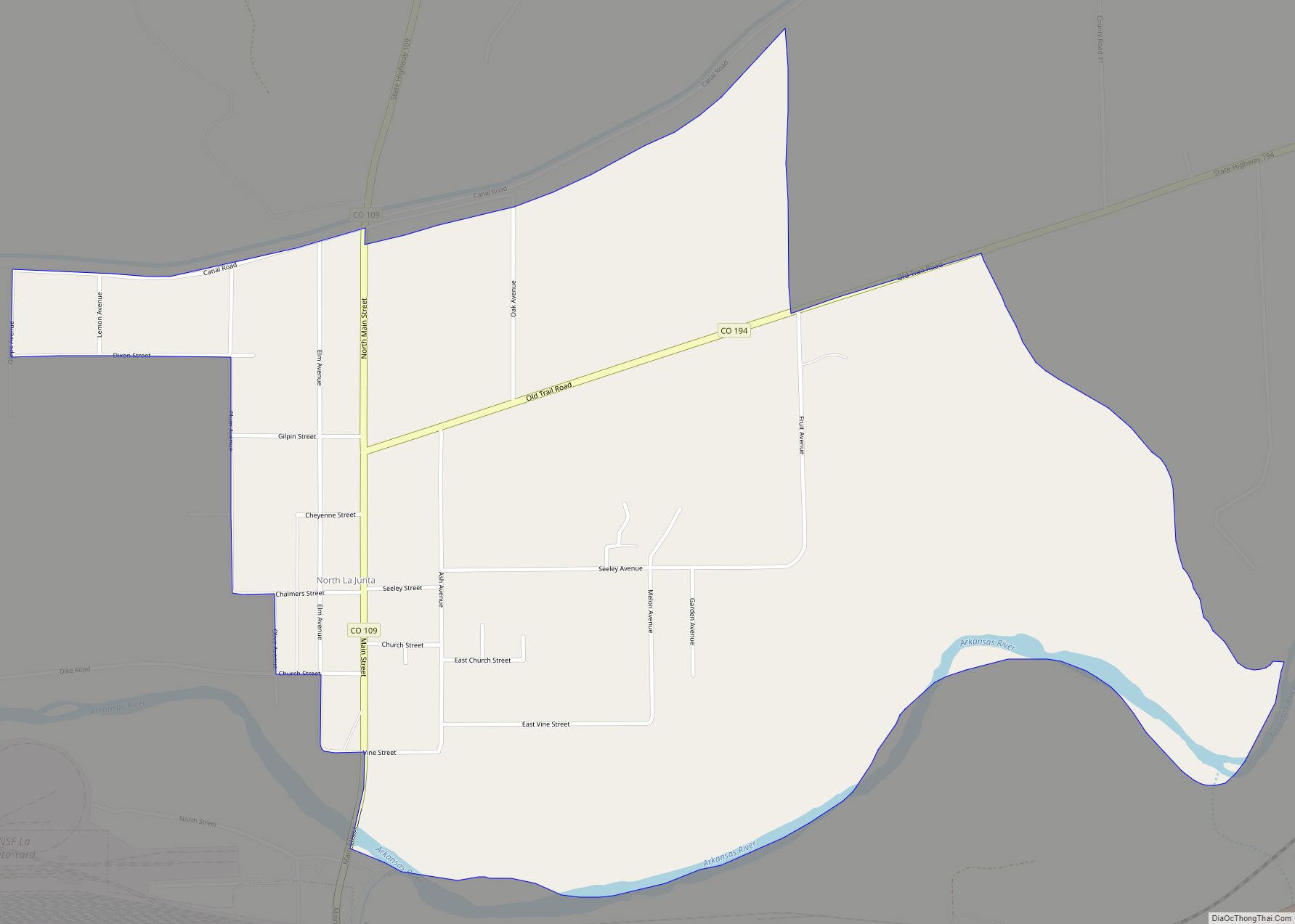 Map of North La Junta CDP