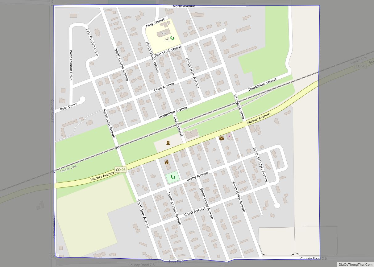Map of Olney Springs town