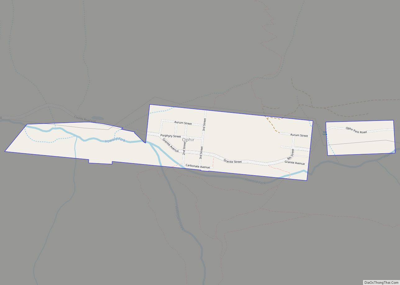 Map of Ophir town