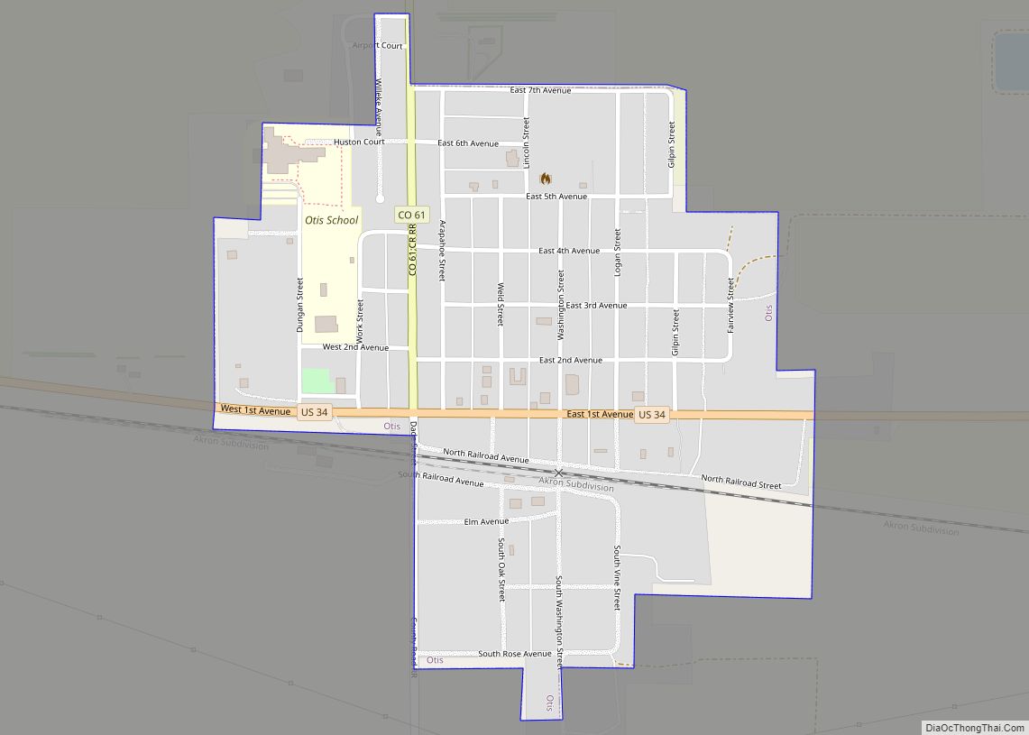 Map of Otis town