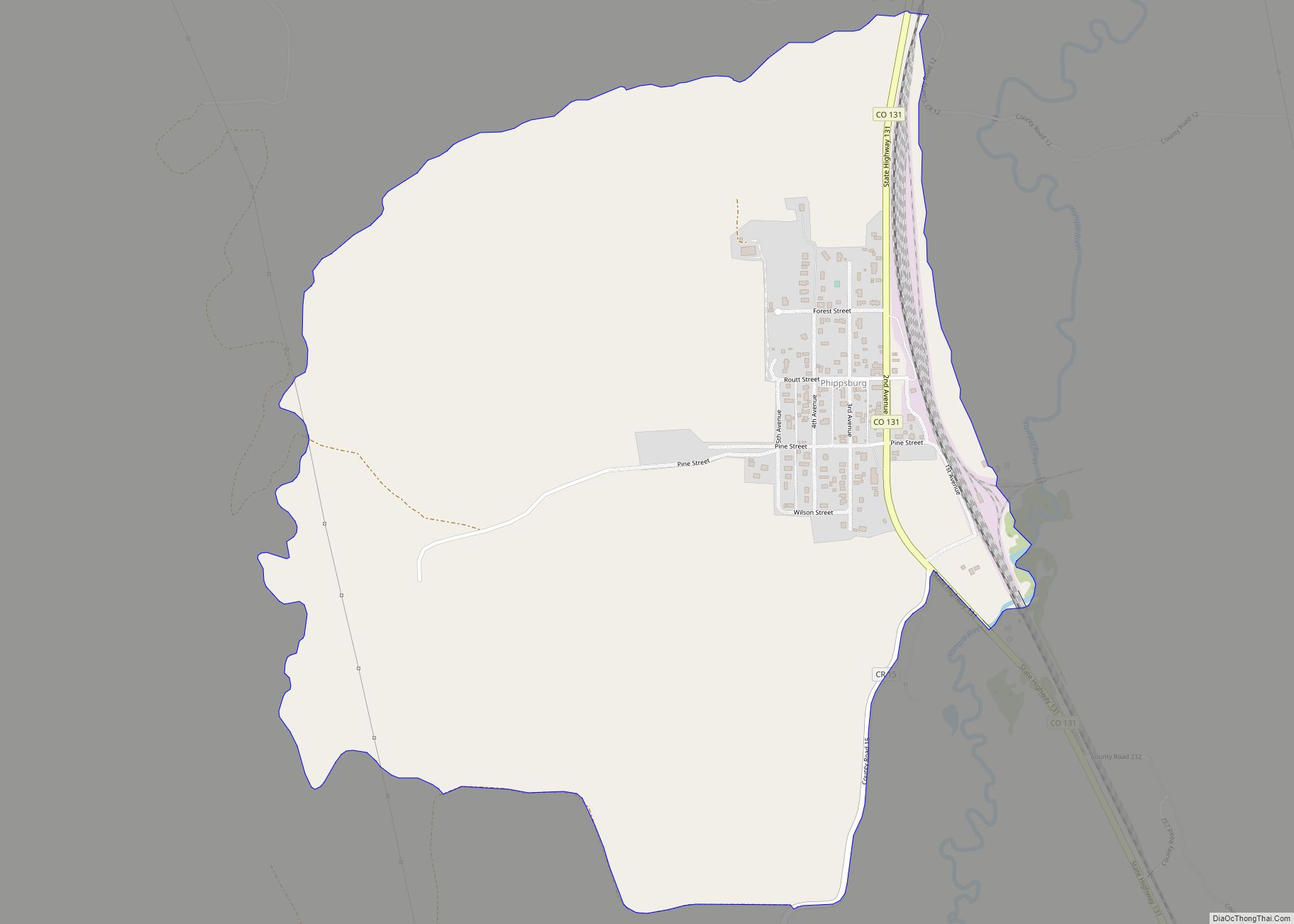 Map of Phippsburg CDP