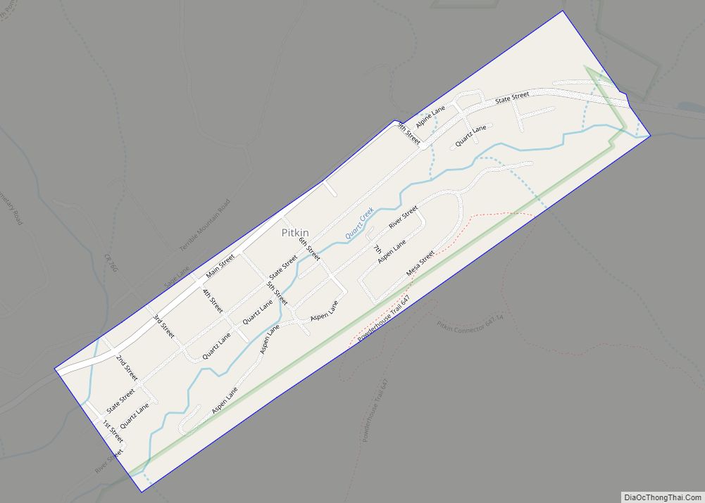 Map of Pitkin town
